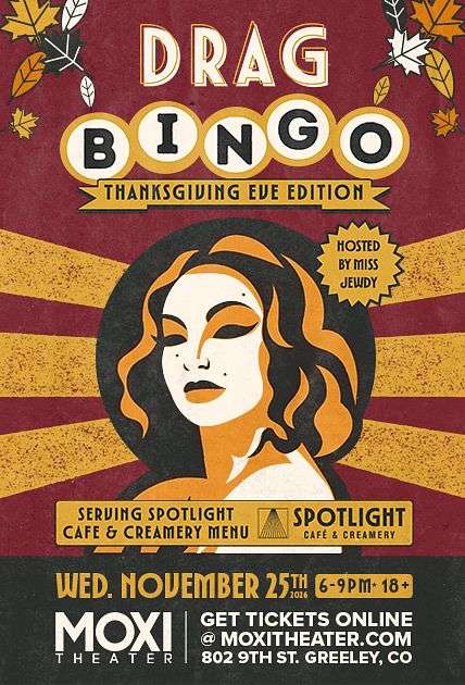 Drag Bingo at Moxi Theater: Thanksgiving Eve Edition