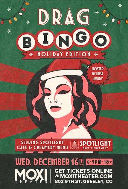 Drag Bingo at Moxi Theater: Holiday Edition
